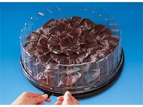 Haube zu Kuchen- und Tortenplatte aus PET/rPET, Ø 240 mm - Höhe 80 mm