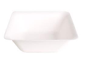 Schale aus Bagasse quadratisch, 900 ml, 16.5 x 16.5 x 5.5 cm, weiss