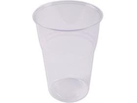 BIO Trinkbecher aus PLA transparent, 3 dl, geeicht, Gesamtvolumen 4 dl,