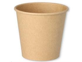 Kaffeebecher 1 dl braun, aus umwelt- freundlicher Pappe, beschichtet mit PE