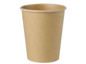Kaffeebecher 2 dl braun, aus umwelt- freundlicher Pappe, beschichtet mit PE