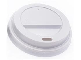 Deckel PS weiss, mit Trinkloch, ø 90 mm, passend zu Kaffeebecher 3 dl
