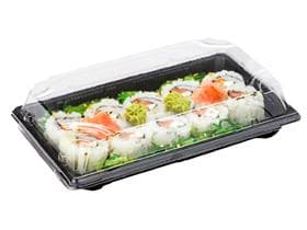 Deckle zu Sushi-Schale PET, 115 x 55 x 45mm, transparent