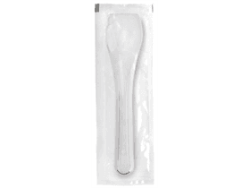 Glacelöffel aus Kunststoff (PS) transparent, Länge 95 mm, einzeln