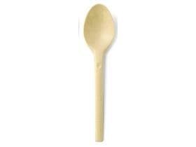 Löffel aus Holzabfällen, 17 cm Länge beige, lebensmittelecht,