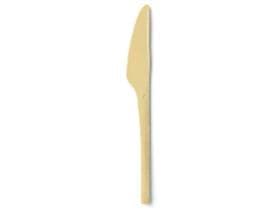 Messer aus Holzabfällen, 17 cm Länge beige, lebensmittelecht,