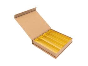 Luxbox mit Magnetverschluss, Kraft 140x140/30mm, aufgerichtet geliefert