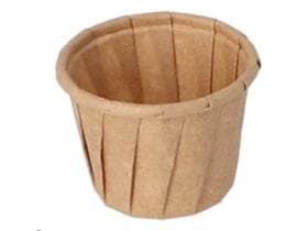Probierbecher aus braunem Kraftpapier 14 ml, ø 35/23 mm, H: 22 mm